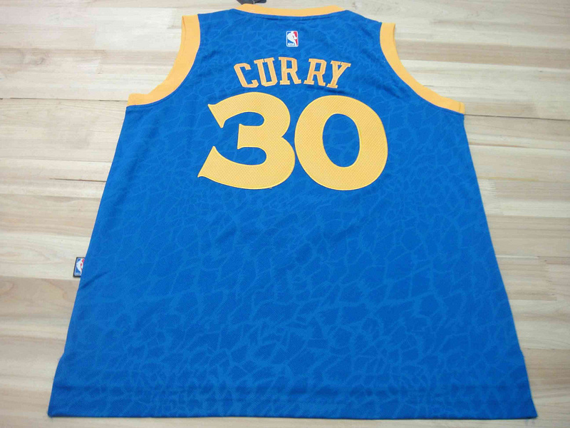 Maillot Crazy Light Leopard Warriors Curry 30 Bleu